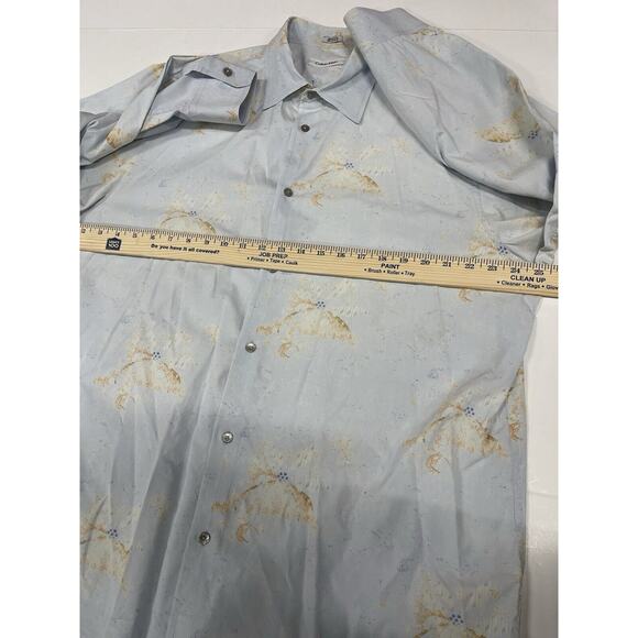 Calvin Klein Button Down Dress Shirt Men X Large Tropical Print - Picture 6 of 7